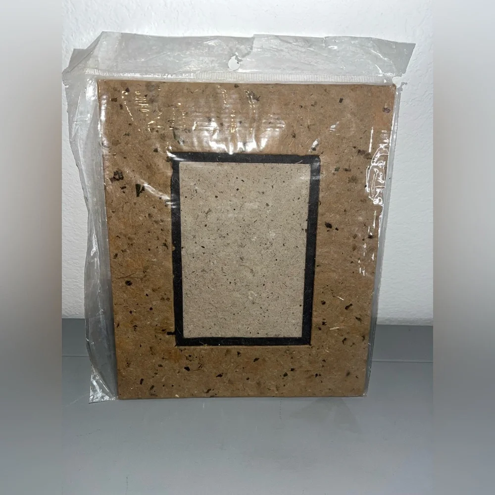 Handmade Natural Fiber Paper Table Top Photo Frame Mixed Media Paper EcoFriendly
